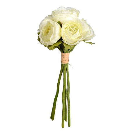 Vickerman 9 in. Mini White Ranunculus Spray FA186611